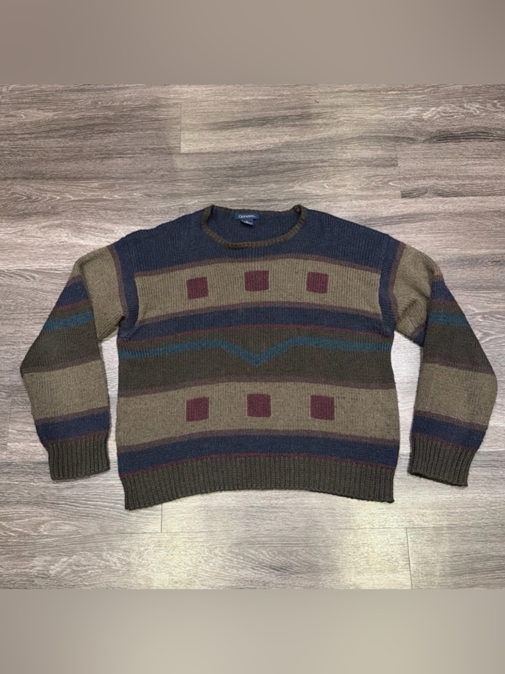 Vintage Generra Sweater Wool Multicolor Men’s Extra Large